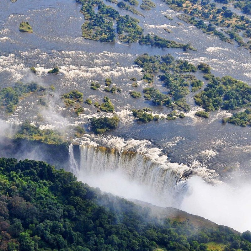 Luftaufnahme der Victoria Falls