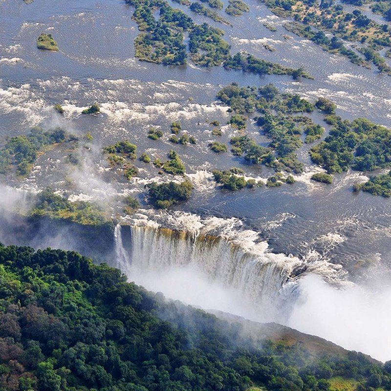 Luftaufnahme der Victoria Falls