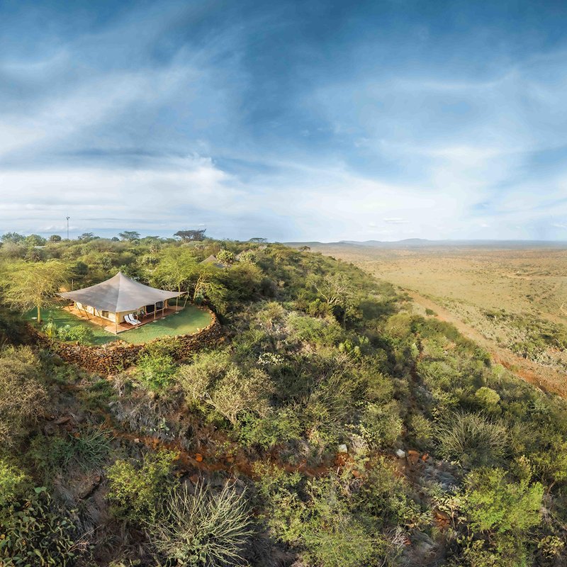 Loisaba Tented Camp mit Blick über die Laikipia-Ebenen