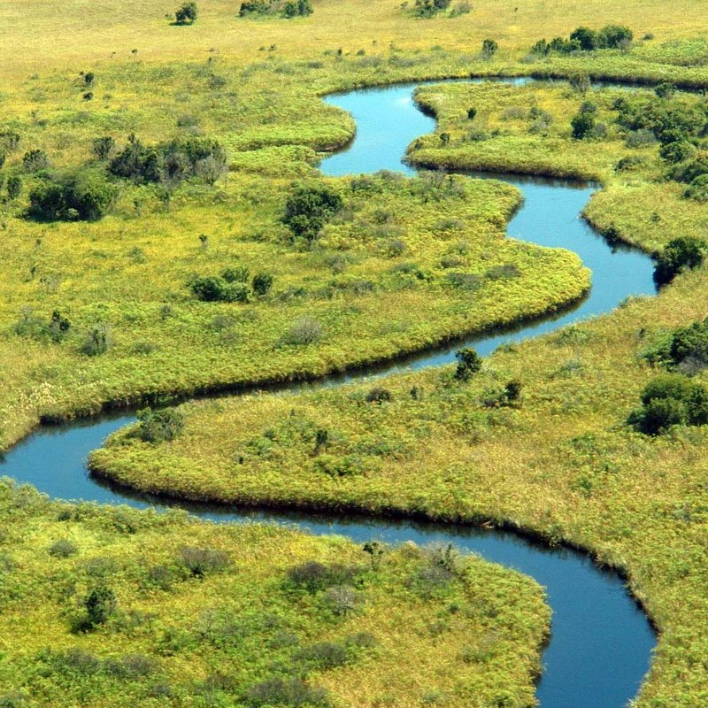 Ausschnitt des Okavango Deltas