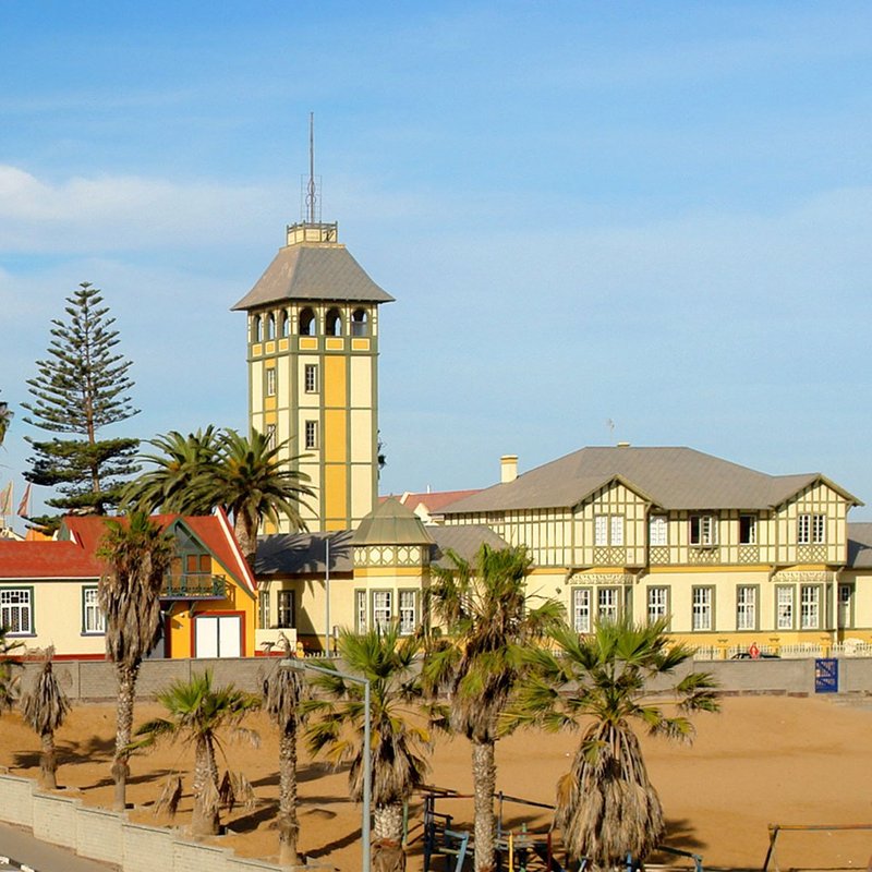Historisches Gebäude in Swakopmund nach deutscher Bauart und deutschem Stil