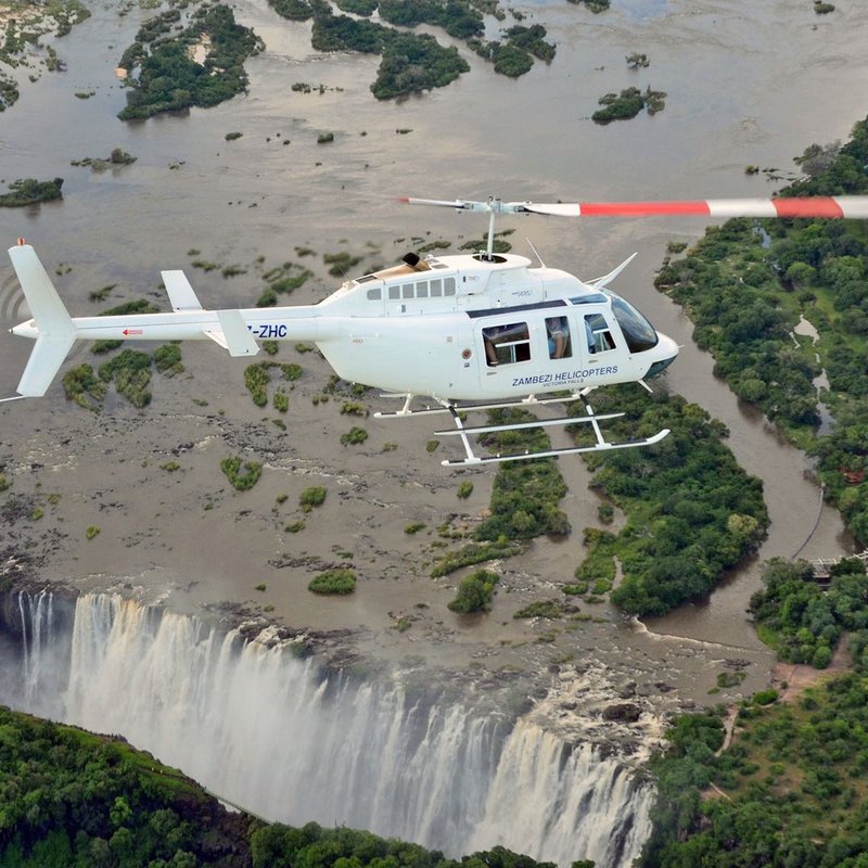 Helikopterflug über den Victoria Falls
