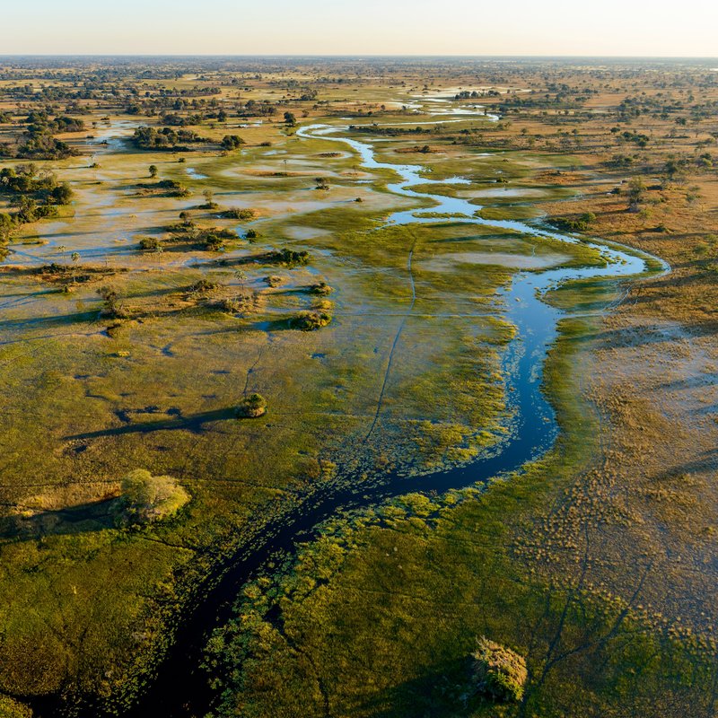 Landschaft Botswana aus der Luft