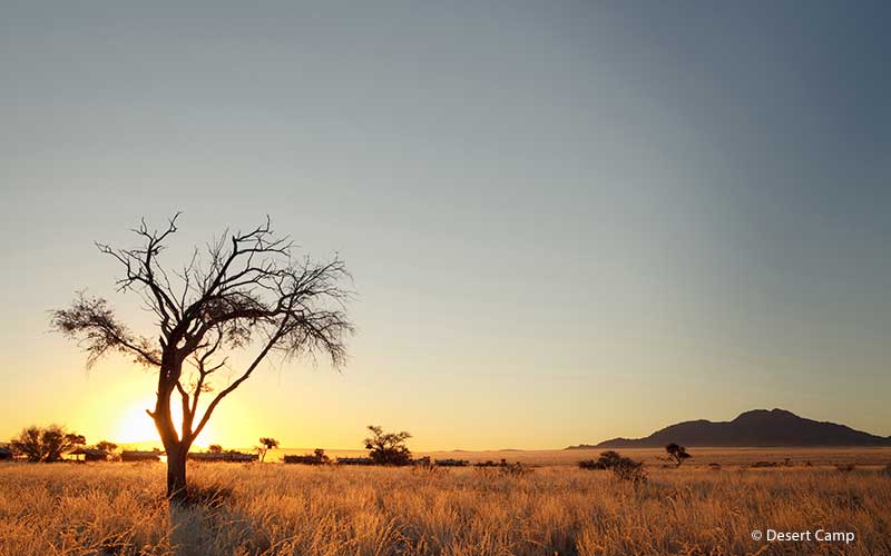 Sundowner in der Wüste auf Afrika Reise