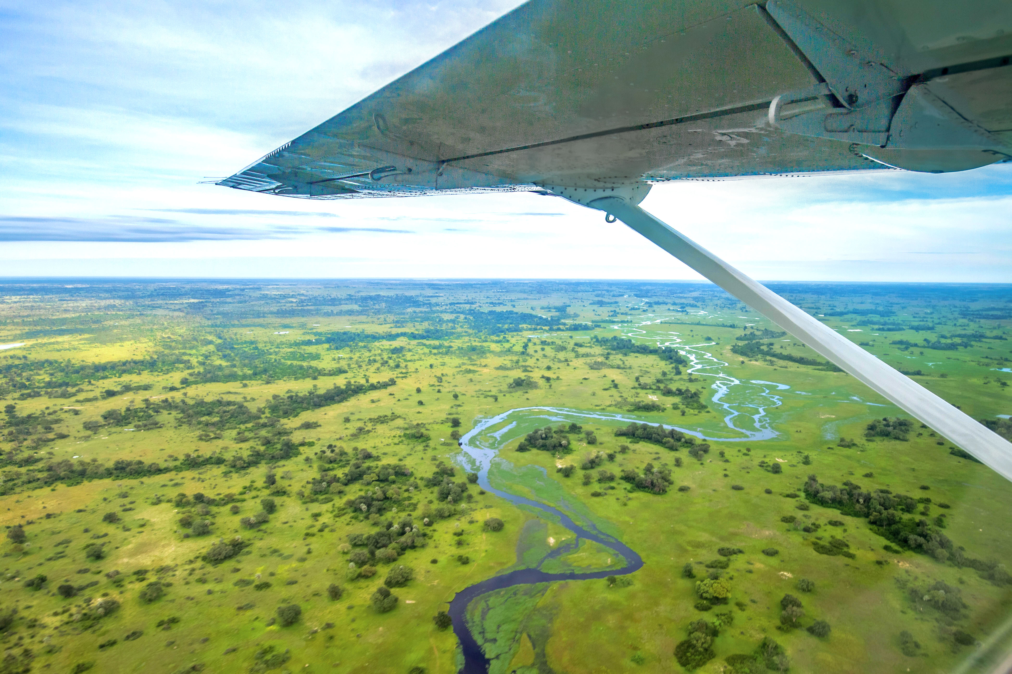 Flugsafari durch Botswana
