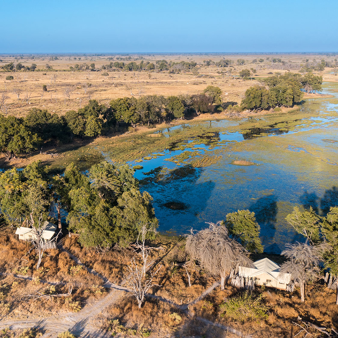Duba Explorers Camp aus der Luft gesehen