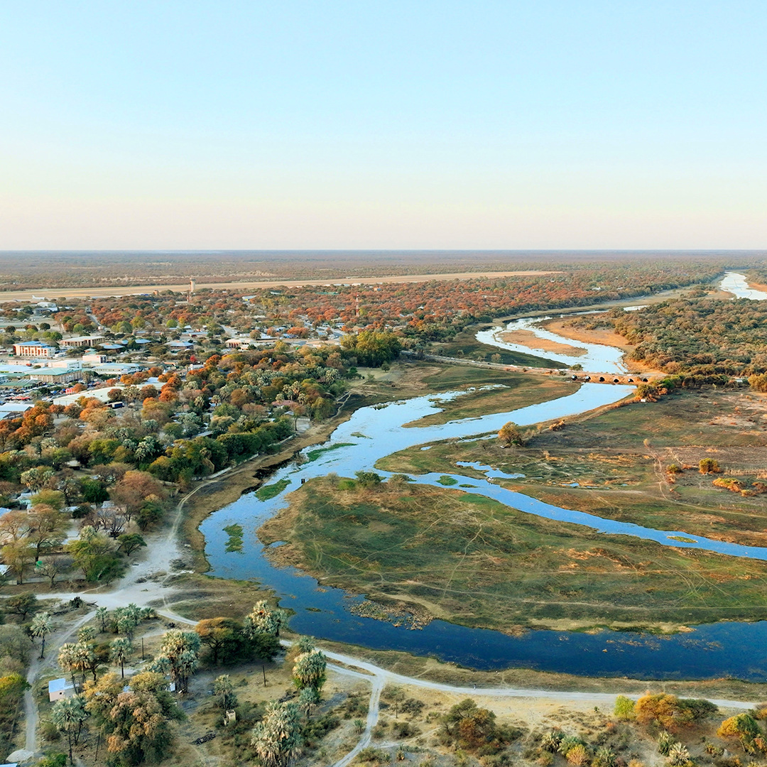 Blick über Maun